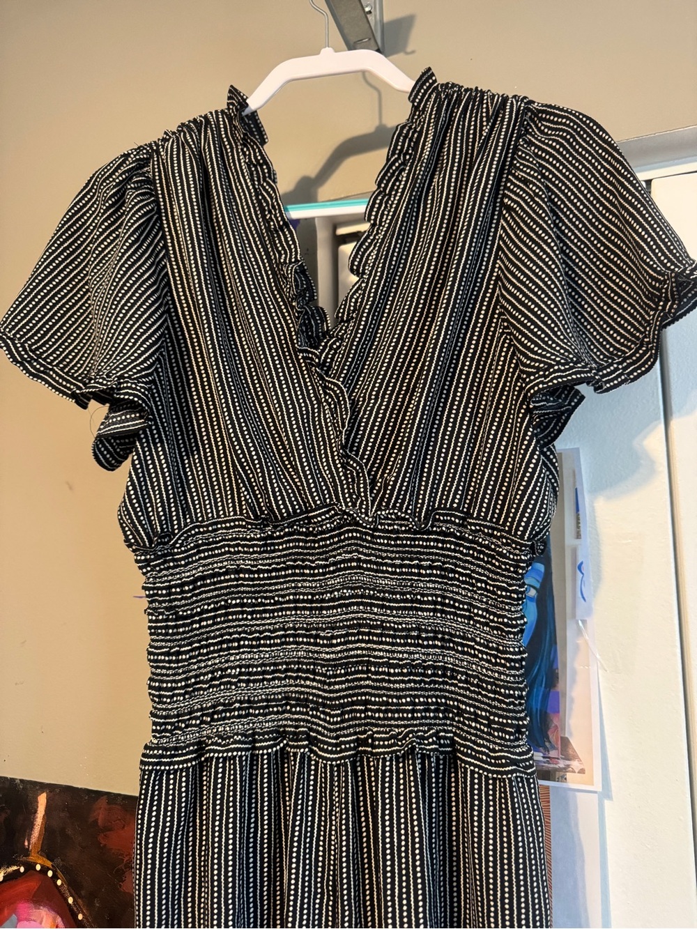 NWT Max Studio Cinch Waist Wide Leg Jumpsuit - Bell Sleeve - Medium - Picture 3 of 16